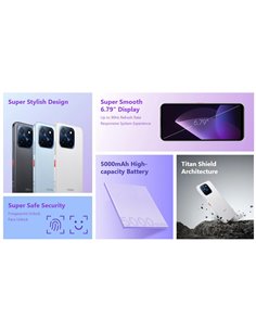 MEIZU smartphone Mblu 22, 6.79", 4/128GB, 5000mAh, μαύρο
