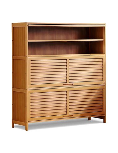 Παπουτσοθήκη 7 επιπέδων Nextdeco μπαμπού Υ106x110x32εκ. μεγάλη