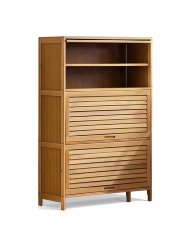 Παπουτσοθήκη 7 επιπέδων Nextdeco μπαμπού Υ106x60x32εκ. μικρή