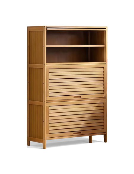 Παπουτσοθήκη 7 επιπέδων Nextdeco μπαμπού Υ106x60x32εκ. μικρή