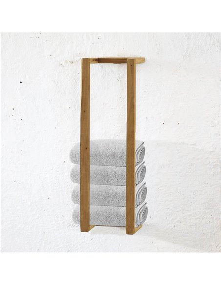 Κρεμάστρα πετσετών Nextdeco μασίφ ξύλο teak Υ65×20×15εκ.