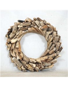 Στεφάνι Nextdeco μασίφ ξύλο teak Υ36×36×6εκ.