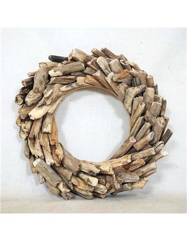 Στεφάνι Nextdeco μασίφ ξύλο teak Υ36×36×6εκ.