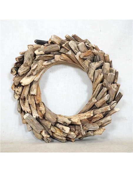 Στεφάνι Nextdeco μασίφ ξύλο teak Υ36×36×6εκ.