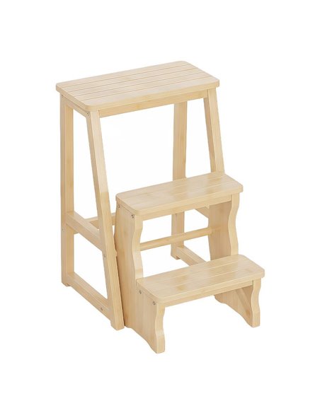 Σκάλα - σκαμπό Nextdeco μπαμπού Υ64x43x57εκ.