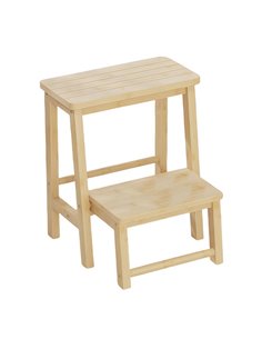 Σκάλα - σκαμπό Nextdeco μπαμπού Υ52x43x48εκ.