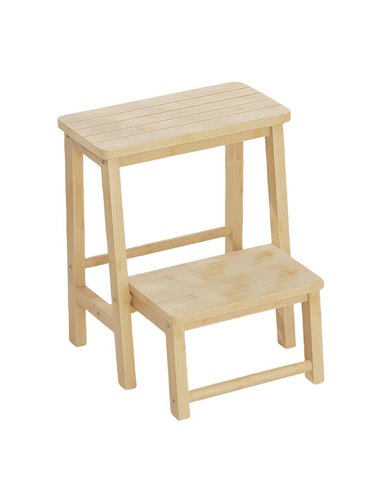 Σκάλα - σκαμπό Nextdeco μπαμπού Υ52x43x48εκ.