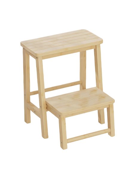 Σκάλα - σκαμπό Nextdeco μπαμπού Υ52x43x48εκ.