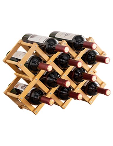 Κάβα κρασιών Nextdeco μπαμπού 10 φιαλών Υ32x48x13εκ.