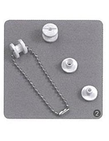 Βίδα λευκή με τρύπα μήκος 1εκ. (100τεμ)