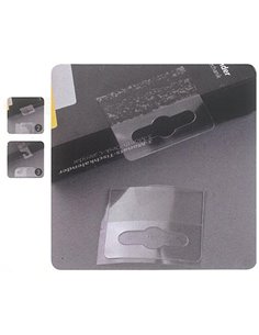 Αυτοκόλλητο πλαστικό κρεμαστάρι με τρύπα 4,7x5εκ. (500τεμ/συσκευασία)