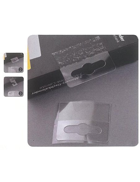 Αυτοκόλλητο πλαστικό κρεμαστάρι με τρύπα 4,7x5εκ. (500τεμ/συσκευασία)