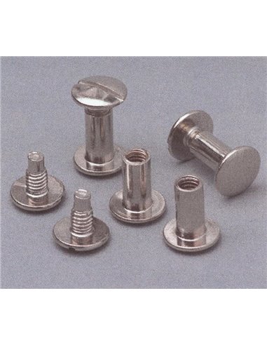 Βίδες ασημί αρσενικές/θηλυκές για μενού 20χιλ. 100 ζεύγη