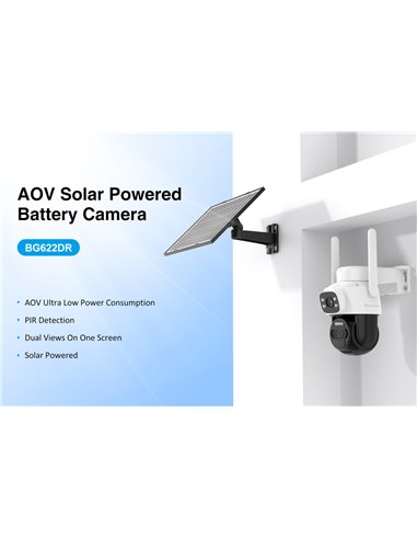 VSTARCAM smart ηλιακή κάμερα BG622DR, dual lens, 2MP, 4G, SD, PTZ, IP66