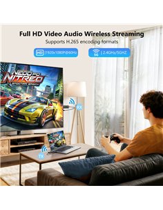 VRRIIS HDMI σύστημα ασύρματης μετάδοσης βίντεο WL087 Mini, 1080p, 2.4/5GHz, έως 350m