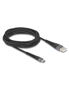 DELOCK καλώδιο USB σε USB-C 81123, 60W, 480Mbps, 3m, μαύρο