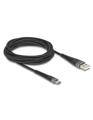DELOCK καλώδιο USB σε USB-C 81123, 60W, 480Mbps, 3m, μαύρο