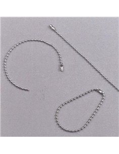 Αλυσίδα ασημί με κλείσιμο 15εκ. (100τεμ)