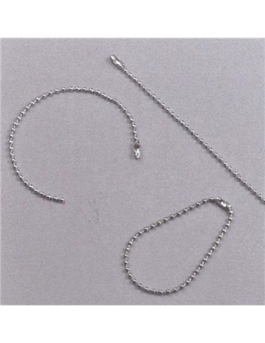 Αλυσίδα ασημί με κλείσιμο 15εκ. (100τεμ)