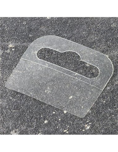 Αυτοκόλλητο πλαστικό κρεμαστάρι με τρύπα 4,4x3,6εκ. για blister (500τεμ)