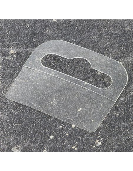 Αυτοκόλλητο πλαστικό κρεμαστάρι με τρύπα 4,4x3,6εκ. για blister (500τεμ)