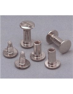 Βίδες ασημί αρσενικές/θηλυκές για μενού 40χιλ. 100 ζεύγη