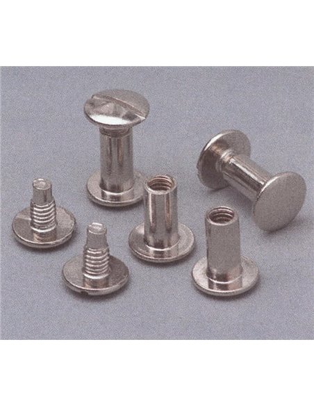 Βίδες ασημί αρσενικές/θηλυκές για μενού 40χιλ. 100 ζεύγη