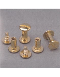 Βίδες χρυσές αρσενικές/θηλυκές για μενού 50χιλ. 100 ζεύγη