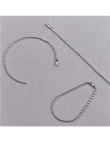 Αλυσίδα ασημί με κλείσιμο 10,2εκ. (100τεμ)