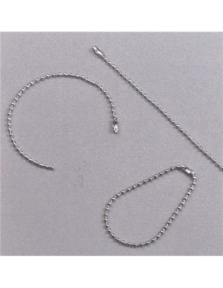 Αλυσίδα ασημί με κλείσιμο 10,2εκ. (100τεμ)