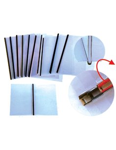 Εξώφυλλα βιβλιοδεσίας PVC με μαύρη μεταλλική ράχη 12mm