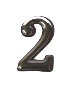 Αριθμός πλαστικός αυτοκόλλητος χρωμίου Ν.2