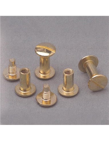 Βίδες χρυσές αρσενικές/θηλυκές για μενού 30χιλ. 100 ζεύγη