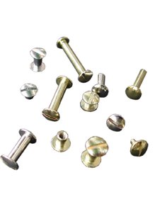 Βίδες χρυσές αρσενικές/θηλυκές για μενού 10χιλ. 100 ζεύγη