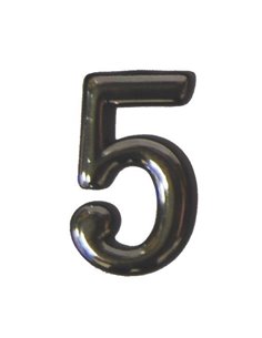 Αριθμός πλαστικός αυτοκόλλητος χρωμίου Ν.5