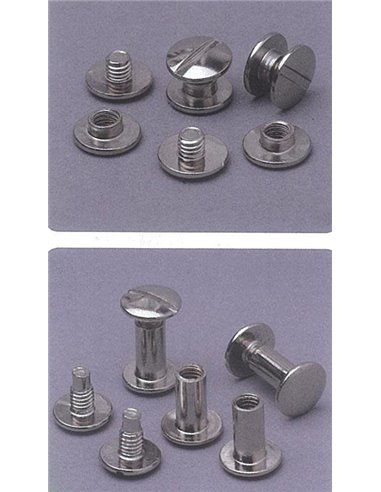 Βίδες ασημί αρσενικές/θηλυκές για μενού 12χιλ. 100 ζεύγη