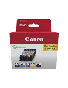 Canon Μελάνι Inkjet PGI-570, CLI-571 Ink 5 Colours (0372C006)