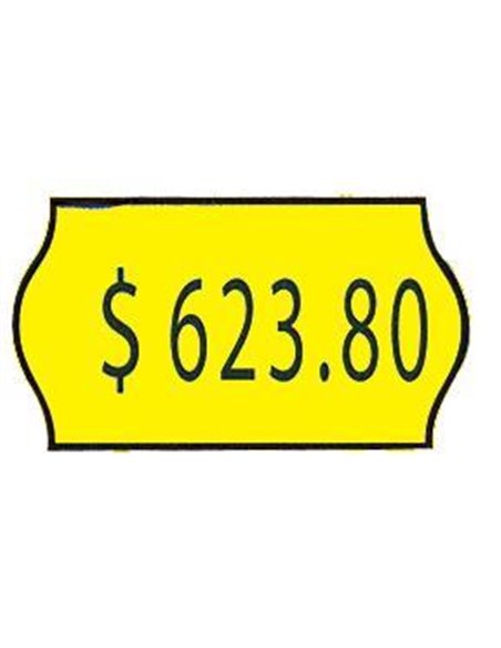 Ετικέτες κίτρινες 22x12mm (1000τεμ./ρολλό)