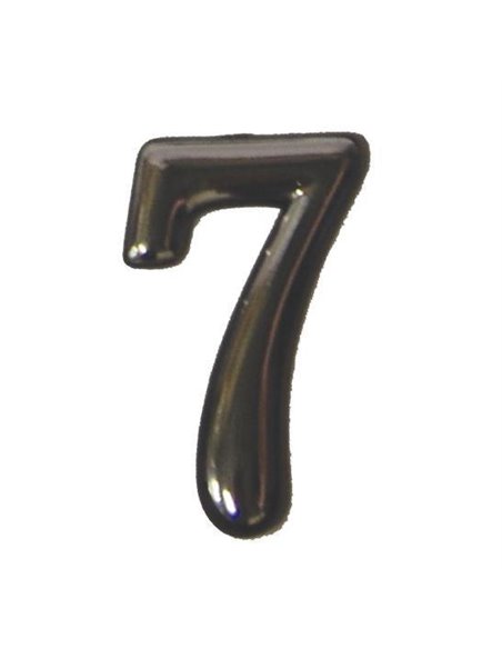 Αριθμός πλαστικός αυτοκόλλητος χρωμίου Ν.7