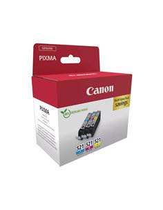 Canon Πακέτο 3 Μελανιών Inkjet CLI-521
