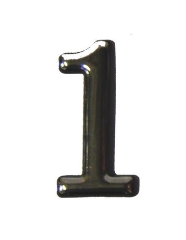 Αριθμός πλαστικός αυτοκόλλητος χρωμίου Ν.1