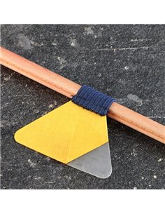 Στυλοθήκη λαστιχένια αυτοκόλλητη μπλε 4.5x3εκ.