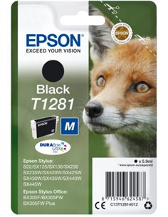 Ink Epson T12814011 Black with pigment ink new series Fox-Size M