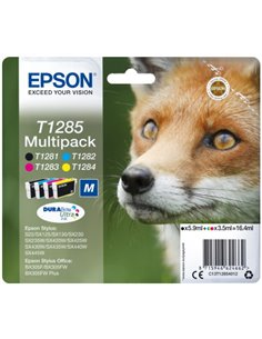 Ink Epson T12854011 Multipack containing 4 Cartridges ink new series Fox-Size M