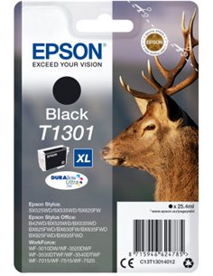 Ink Epson T13014010 Black with pigment ink new series Stag-Size XL (25,9ml)