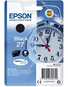 Ink Epson 27 C13T27014010 Black Crtr -350Pgs - 6.2ml