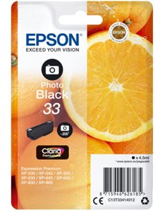 Ink Epson 33 C13T33414012 Claria Premium  Photo Black - 4.5ml