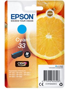 Ink Epson 33 C13T33424012  Claria Premium  Cyan - 4.5ml
