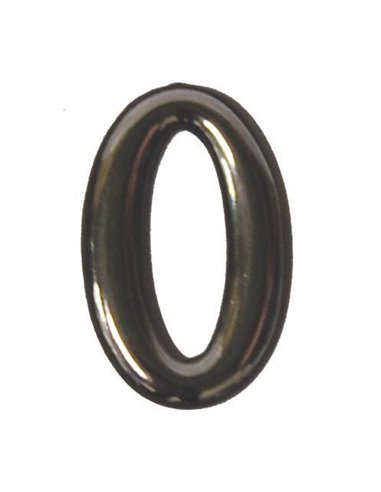 Αριθμός πλαστικός αυτοκόλλητος χρωμίου Ν.0