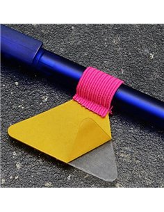 Στυλοθήκη λαστιχένια αυτοκόλλητη φουξ 4.5x3εκ.